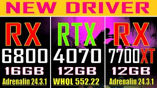 RX 6800 vs RTX 4070 vs RX 7700XT || PC GAMES BENCHMARK TEST ||