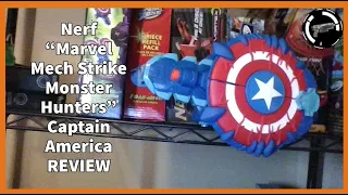 Nerf “Marvel Mech Strike Monster Hunters” Captain America REVIEW