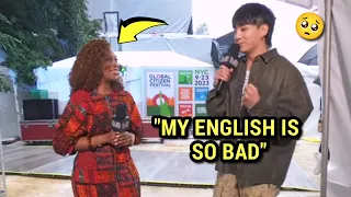 This interviewer comforted JUNGKOOK during Global Citizen Festival interview