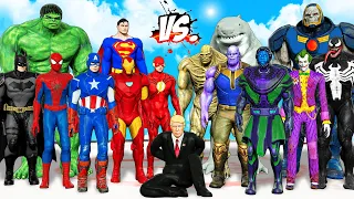 TEAM SUPERHEROES Fight Against TEAM SUPERVILLAINS Saving "PRESIDENTIAL" - EPIC SUPERHEROES WAR