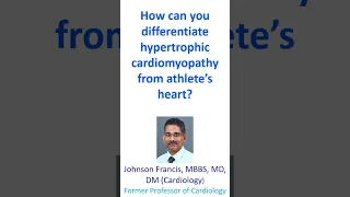 How can you differentiate hypertrophic cardiomyopathy from athlete’s heart?