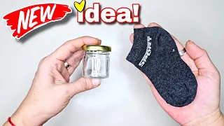 Look What I Did With a Tiny Sock and a Tiny Glass Jar? ♻️ Very Cute Idea 🥰