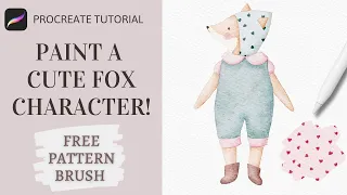 How to Paint a Watercolor Fox in Procreate | Easy Children's Book Illustration Tutorial