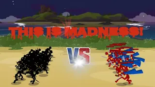 Stick war 3 red blood! || 60x swordwrath vs all units