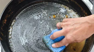 Как очистить чугунную сковороду