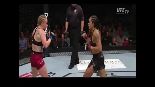 Valentina Shevchenko evading (and countering) Amanda Nunes' right hands