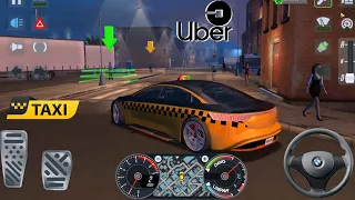 TRABALHANDO DE TÁXI E UBER COM SUPER CARROS, Simulador de táxi e motorista de uber mobile, Taxi Sim