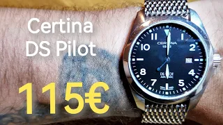 Швейцарский часы Certina в стиле пилота