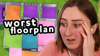 recreating a terrifying IRL floorplan in the sims