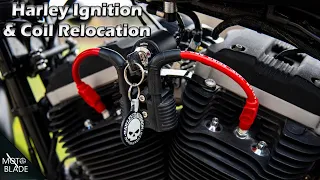 Harley Ignition Coil and Switch Relocation with Wire Tuck - Iron 883