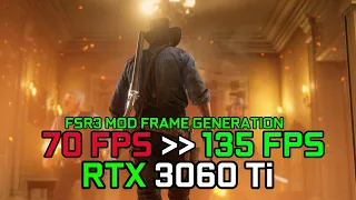 Frame Generation on RTX 3060 Ti | FSR 3 Mod on Red Dead Redemption 2 | FPS Gain!