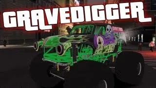 GTA IV - Grave Digger (Crushing Cars) (MOD) HD