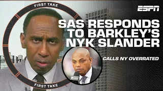 SHUT UP, CHUCK! 😂 Stephen A. triggered by Charles Barkley’s Knicks 'overrated' comments | First Take