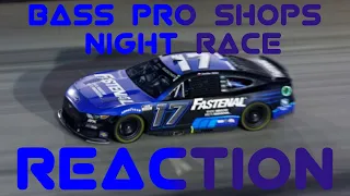 2022 NASCAR Cup Series Bass Pro Shops Night Race Reaction. HEARTBREAKS AND A NEW WINNER!