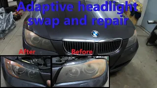 How to replace headlights and module on BMW e90 335xi