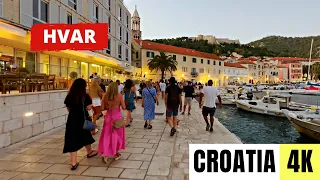 CROATIA 🇭🇷 [4K] HVAR — Evening Walking Tour — AUGUST 2023