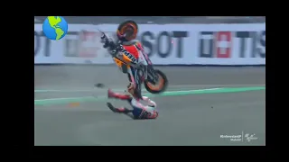 Marc Marquez big crash warmup mandalika 2022