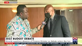 2022 Budget Debate: Minority questions absence of Finance Minister - The Pulse on JoyNews (24-11-21)