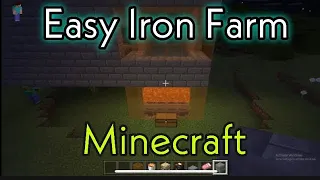 Easiest Iron Farm Tutorial 1.17 & 1.16 (MCPE/Xbox/Ps4/Switch/Windows10) Minecraft Bedrock