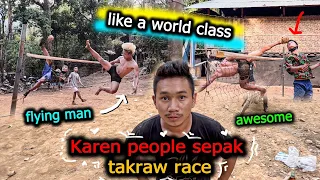 sepak takraw competition Win 100,000 Karen people from the most fun. 🎉🌎