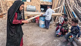 Resilient Mother's Journey to Purchase Roof Wooden Beams for Her Home