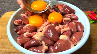 What to cook for DINNER The recipe is a treasure! Chicken hearts with eggs🥚