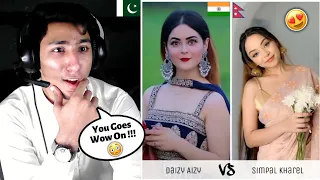 Pakistani React on Simpal Kharel vs Daizy Aizy Transition Reels & TikTok Videos | Indian vs Nepali