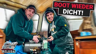 BOOT wieder DICHT! Bugstrahlruder raus! + Anlasser kaputt - Stahlboot Refit EP.11 | Projekt Beluga