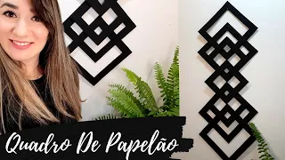 Quadro decorativo de papelão DIY (FAÇA VOCÊ MESMO)