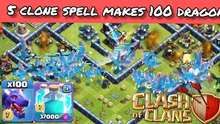 5 Clone make 100 dragon | Best Th13 Attack Strategy | CLASH OF CLANS