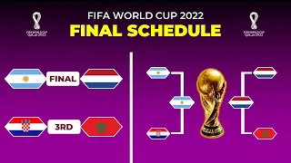 FINAL MATCH SCHEDULE: FIFA WORLD CUP 2022 - FINAL & 3RD PLACE FIXTURES | DATE & TIME