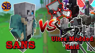 Can SANS defeat the Ultra Modded Raid  1.19 | Minecraft Mob Battle