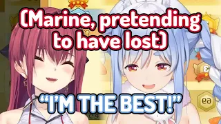 Smug Pekora thinks she won, so Marine plays along before DESTROYING her