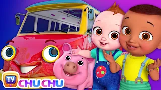 Wheels on the Bus with Farm Animals - ChuChu TV Nursery Rhymes & Kids Songs