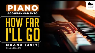 How Far I'll Go (Moana) - Piano Playback for Cover / Karaoke