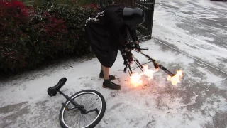 Darth Vader Using Flaming Bagpipes to Thaw his Driveway