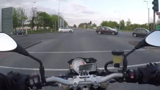 Scaring a pedestrian with a BMW S1000R