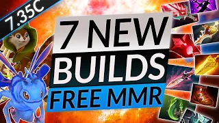 TOP 7 NEW BROKEN Builds For FREE MMR! - BEST ITEM & HERO COMBOS - Dota 2 Patch 7.35c Guide