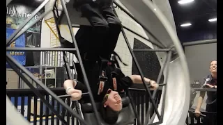 Astronaut Training Experience: Me in Multi-Axis Trainer in 2016
