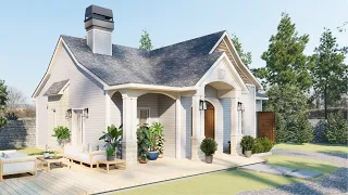 10x9m (33 x 29ft) BEAUTIFUL Cottage House With 2 Bedroom | Small House Design