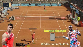 Topspin 2k25 PC | Carlos Alcaraz VS Frances Tiafoe (Del Potro) | MADRID | Very Hard | Gameplay