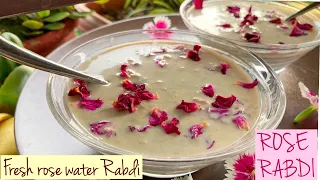 Rose rabri recipe | rabdi recipe | Diwali special | lachhedar rabri | healthy cooking with sakshi