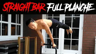 How To STRAIGHT BAR FULL PLANCHE Tutorial (Using the Supinated-grip!)