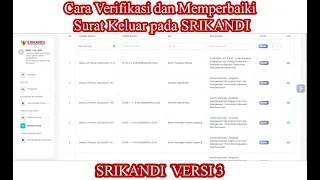 Cara Verifikasi dan Memperbaiki Surat Keluar pada Srikandi Versi 3