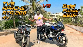 2023 Bajaj Pulsar 220F VS TVS Apache RTR 200 4V - Ride Comparison - DBS VLOGS