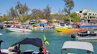 Boats Lake Havasu Desert Storm 2021 Big Boats Poker Run Boats Parade in Bridgewater Channel #2