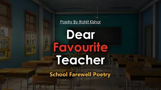 Dear Favourite Teacher | Teacher's Day Poem In Hindi | School Days|Untold Diary