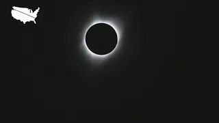 Drone footage captures total eclipse over Oregon