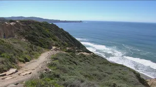 Cliff dangers along the San Diego coast from rain and water saturation