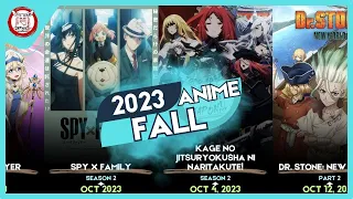 Upcoming Anime of FALL / AUTUMN 2023 | October to December